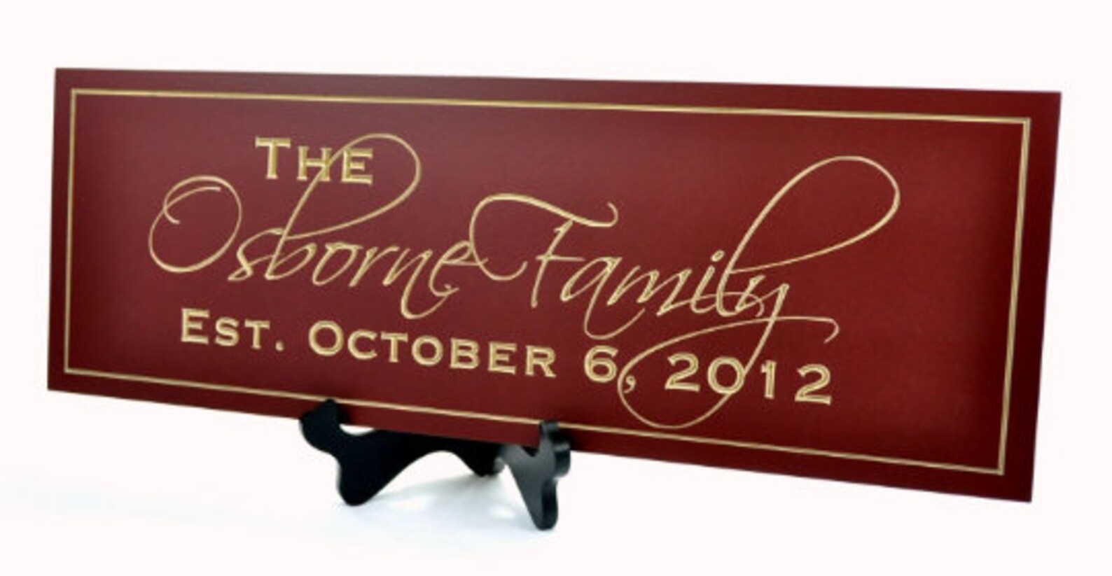 Personalized Carved Wood Family Name Sign With Established Etsy