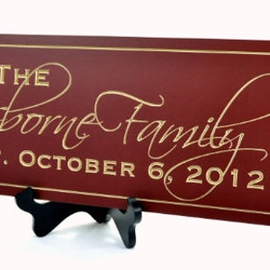 Personalized Carved Wood Family Name Sign With Established Date image 6