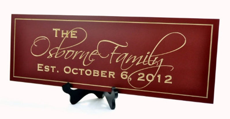 Personalized Carved Wood Family Name Sign With Established Date image 6