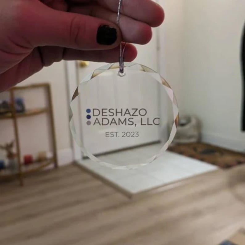 Custom Crystal Ornament Personalized With Your Organization Name and ...