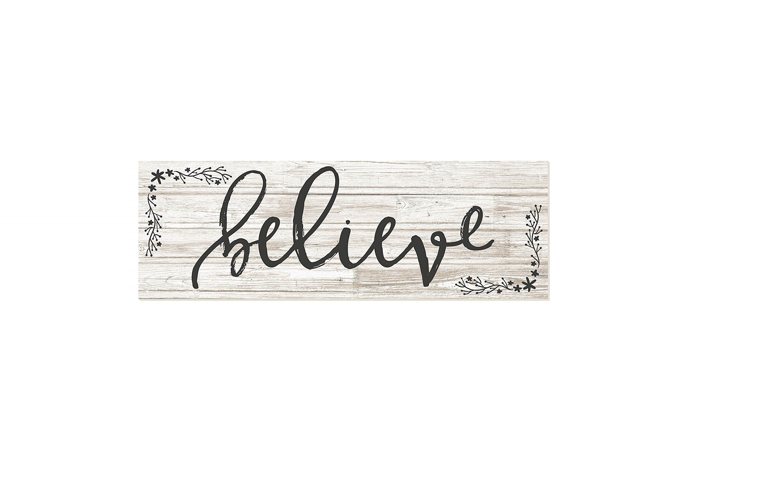 Believe Rustic Wood Wall Sign 6x18 Etsy