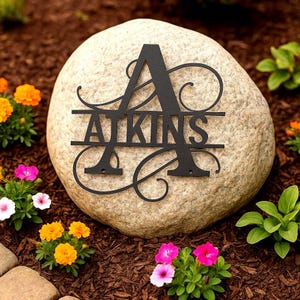 Custom Metal Monogram Sign – Personalized Split Letter Family Name Plaque, Outdoor & Indoor Metal Wall Art, Wedding and Housewarming Gift