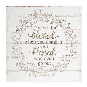 You Will Be Blessed Farmhouse Style Wood Wall Decor Sign