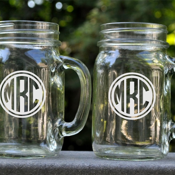 Engraved Mason Jar Etsy