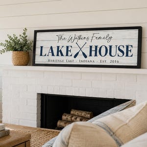Personalized Lake House Sign, Custom Family Last Name Lake House Sign, Cabin Sign, Lake Home Wall Decor, Housewarming Gift image 8