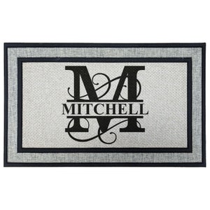 Personalized Doormat Custom Monogram Door Mat With Monogram Initial 18x30 image 2