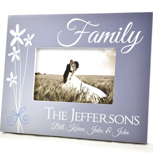 Family Personalized Picture Frame For A 4x6 Photo