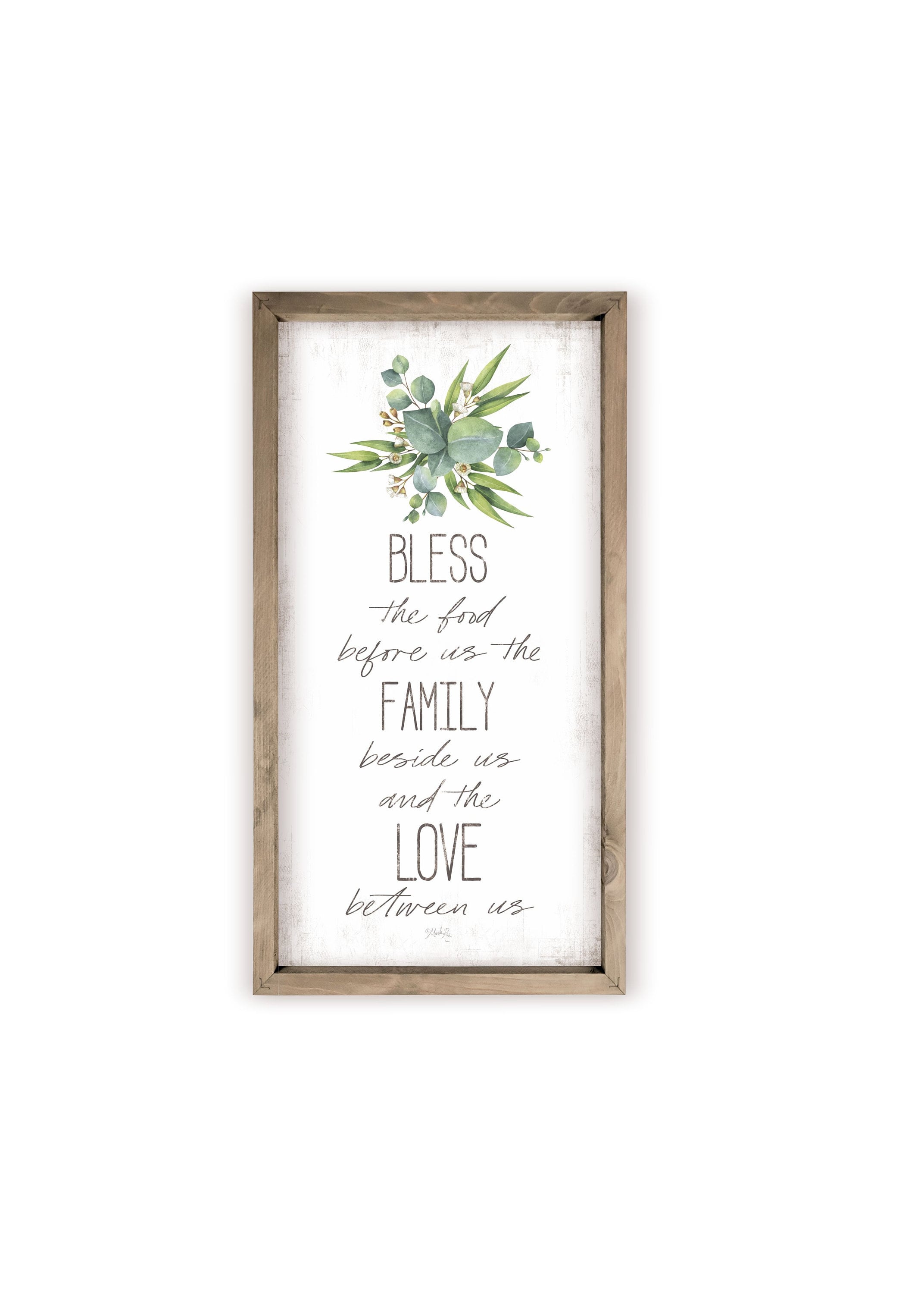 Bless The Food Before Us And Family Beside Us Succulent Farmhouse Style Wall Decor Sign - Available In Four Sizes