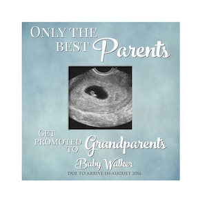 Only The Best Parents Get Promoted To Grandparents Personalized Picture Frame 3.5x3.5 image 1