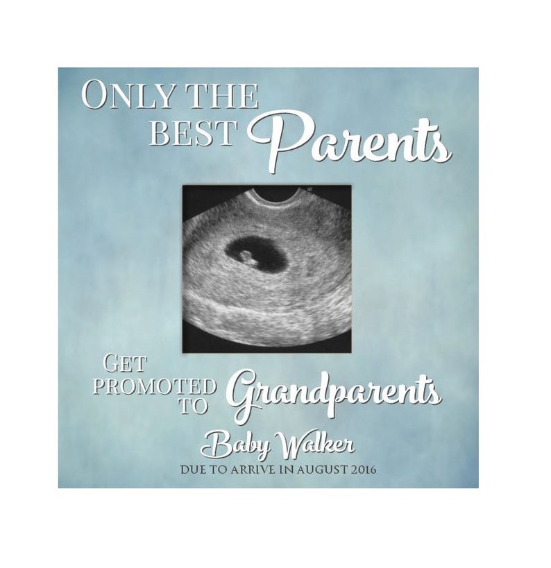 Only The Best Parents Get Promoted To Grandparents Personalized Picture Frame 3.5x3.5 image 1