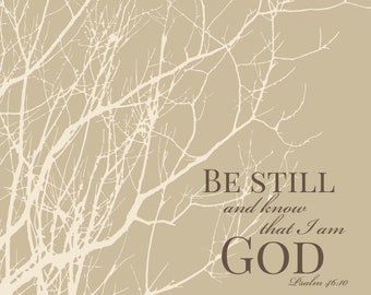 Be Still and Know Wood Sign, Farmhouse Wall Decor (12x15)