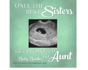 Only The Best Sisters Get Promoted To Aunt Personalized Picture Frame 3.5x3.5