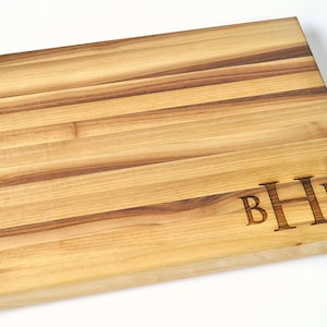 Personalized Laser Engraved Butcher Block Cutting Board 11x15x1.5 image 1