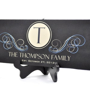 Personalized Printed Wood Family Name Sign With Established Date image 1