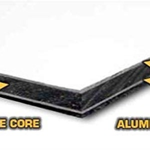 This sign is made of 1/8" aluminum Max-Metal, which is an aluminum composite panel that is comprised of two .15mm aluminum sheets bonded to a solid polyethylene core. It is made to be used outside, so they will last a long while.