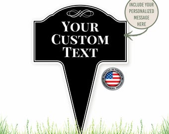 Custom Outdoor Sign – Personalized Yard Sign, Weatherproof Lawn & Garden Marker, Add Your Own Text Aluminum Composite 10x14