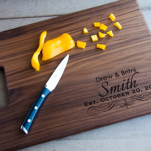 Engraved Cutting Board Personalized Family Tree Christmas Etsy