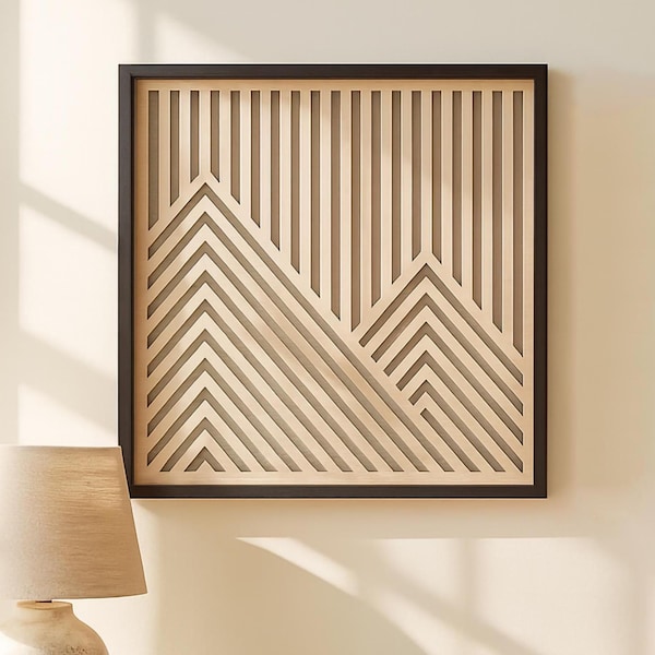 Geometric Wood Wall Art - Etsy