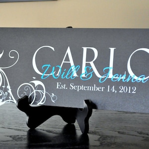 Personalized Printed Wood Family Name Sign With Established Date