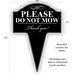 4 Cartelli "Please Do Not Mow" 30,5x20,3 Cm | Doppio Lato Nero E Oro Con Paletti In Acciaio | Per Prato E Giardino