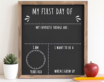 First Day Of School Rustic Sign 10x12