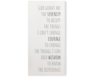 Serenity Prayer Farmhouse Style Wood Wall Decor Sign