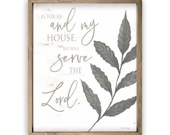 As For Me And My House We Will Serve The Lord Rustic Wall Sign - Available In Four Sizes