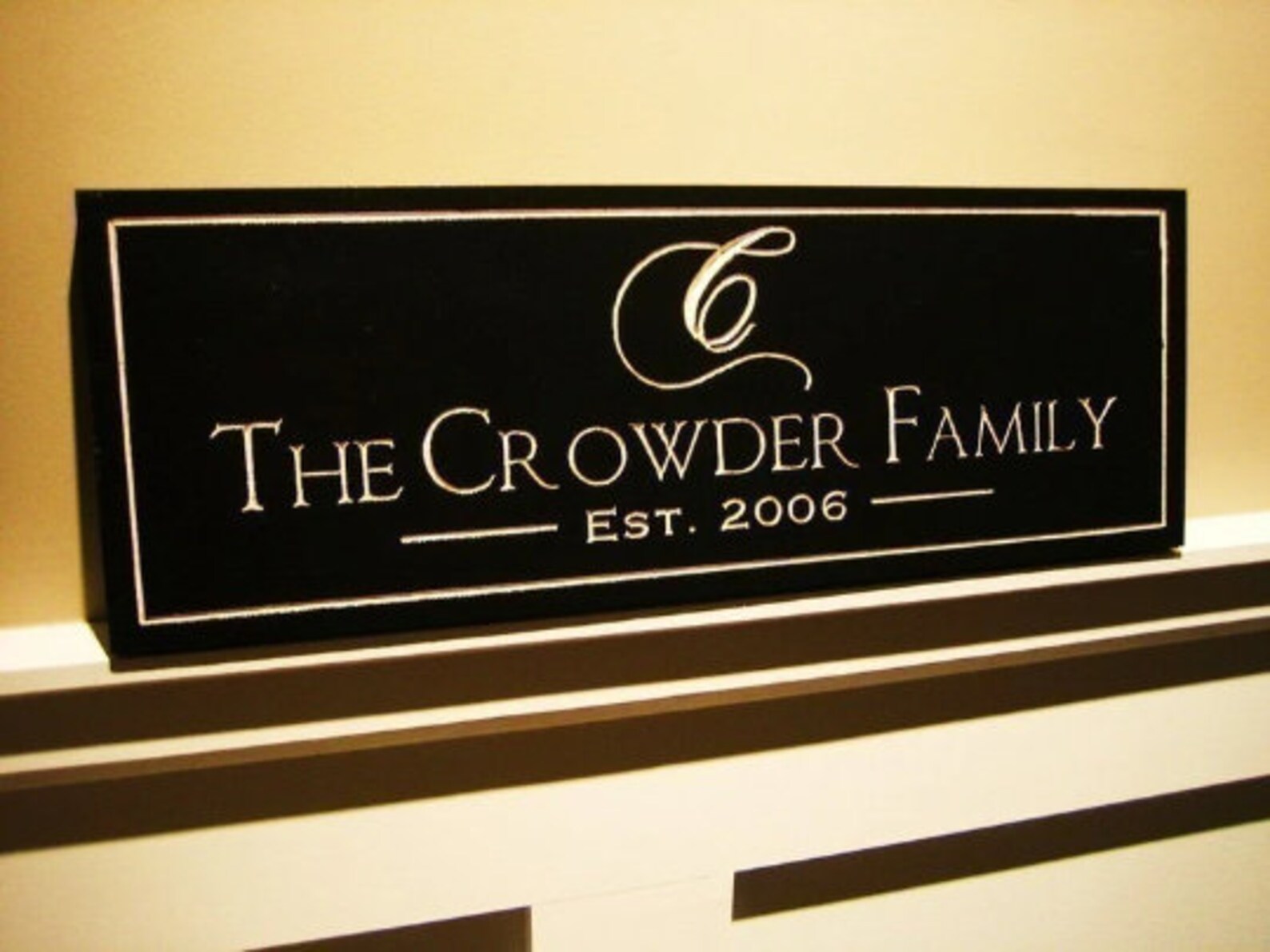 Personalized Carved Wood Family Name Sign With Established Etsy