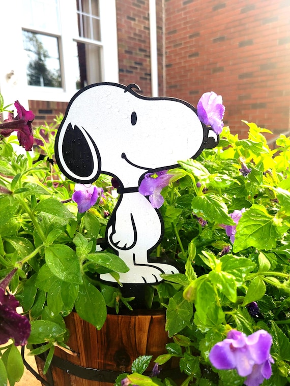 サボテン SNOOPY SNOOPY Hand-painted Wooden Plant Stake – Peanuts-inspired Decor - Etsy