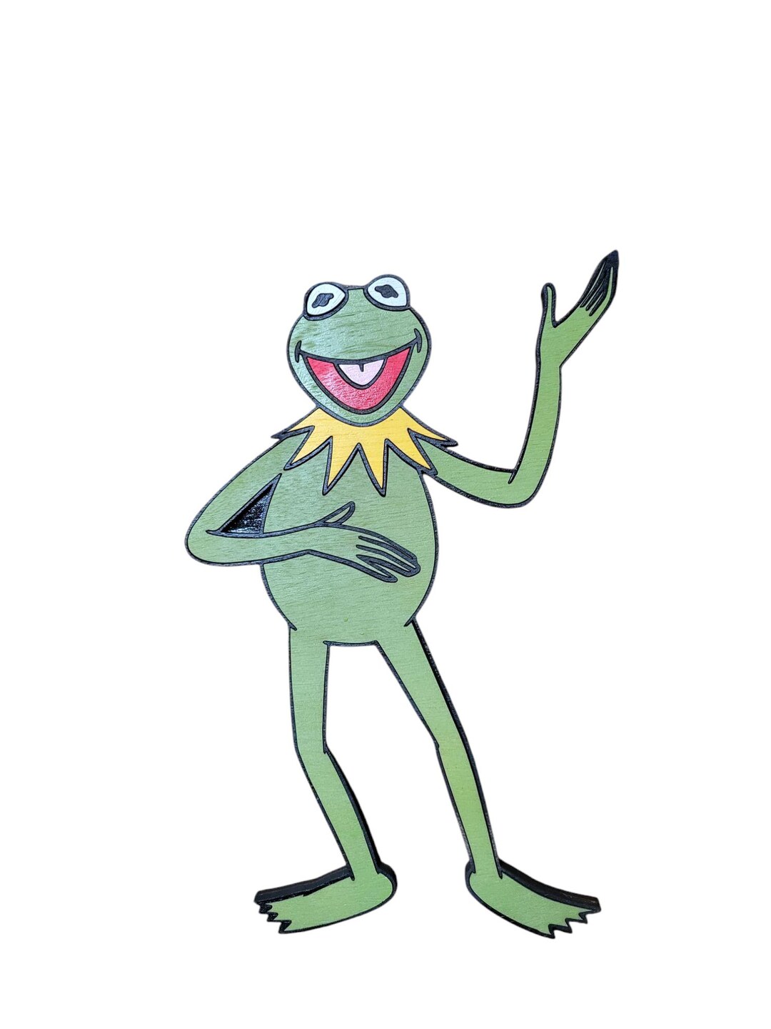 KERMIT THE FROG Layered Hand-painted Framed Wooden Sign - Classic Jim ...