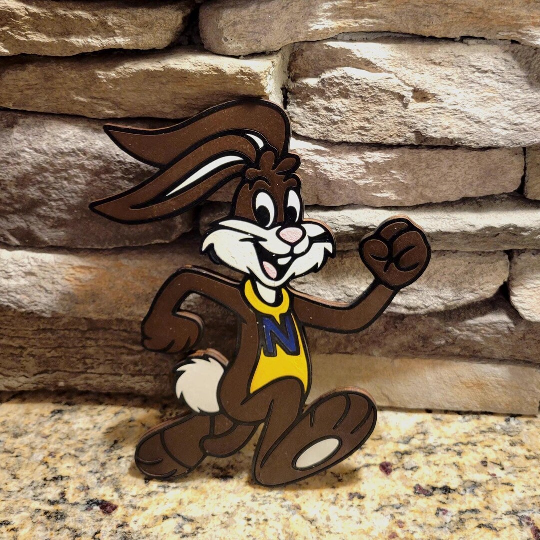Quik Rabbit MR. QUIK Nesquik Rabbit - Freestanding Hand-painted Wooden Decor With ...