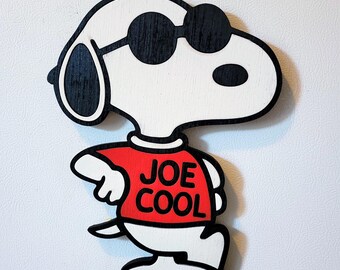 Hand-painted Laser-cut Joe Cool: Wood Peanuts-inspired Art - Etsy