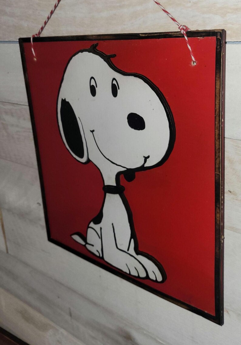 SNOOPY Layered Hand-painted Framed Wooden Sign - Charlie Brown Decor ...