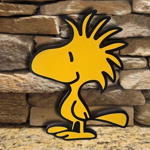 Wood WOODSTOCK Freestanding Hand-Painted Decor with Magnetic Back - Classic Peanuts Inspired Art