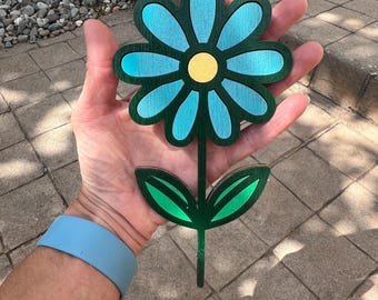 Hand-Painted Wood Flowers - Customizable Spring Decor
