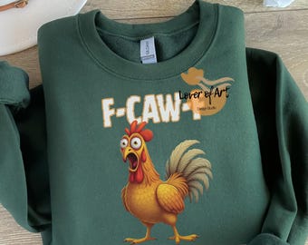 Grappige F-Caw-F kip png, schreeuwende haan meme clipart, gekke kip digitale kunst, grappige png, schreeuwende kip clipart, gekke haan meme png