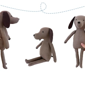Modello di cucito per bassotto in formato PDF. Bambola di stoffa / Peluche / MAX THE DACHSHUND- di Tinypawspattern. Bambola di pezza per cani fai da te. Download immediato