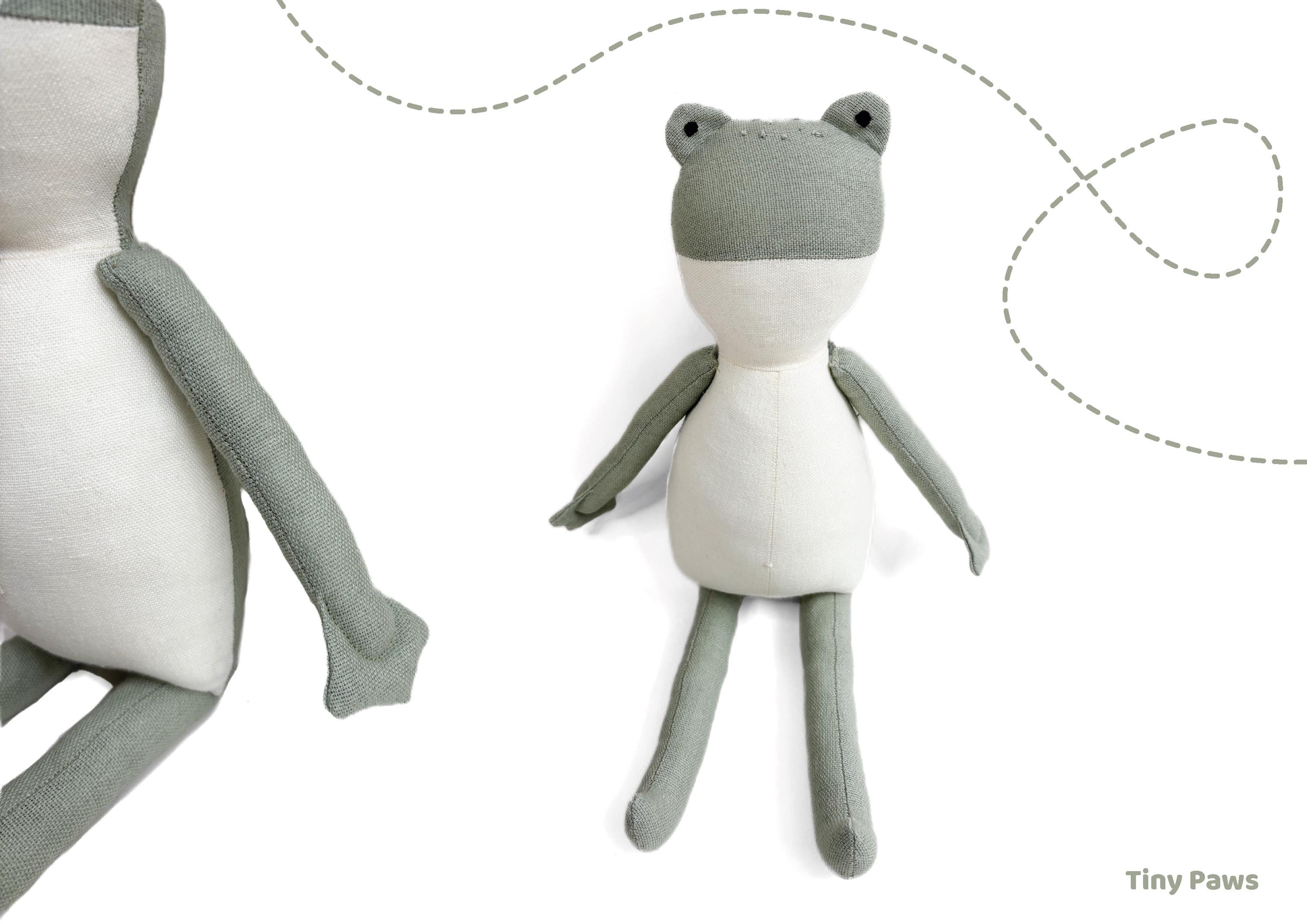 Frog Doll Sewing Pattern: Ted the Toad Stuffed Animal (PDF Pattern) - Etsy