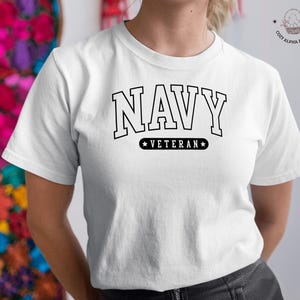 U.S. Navy Veteran Shirt: USA Flag Military Service Tee