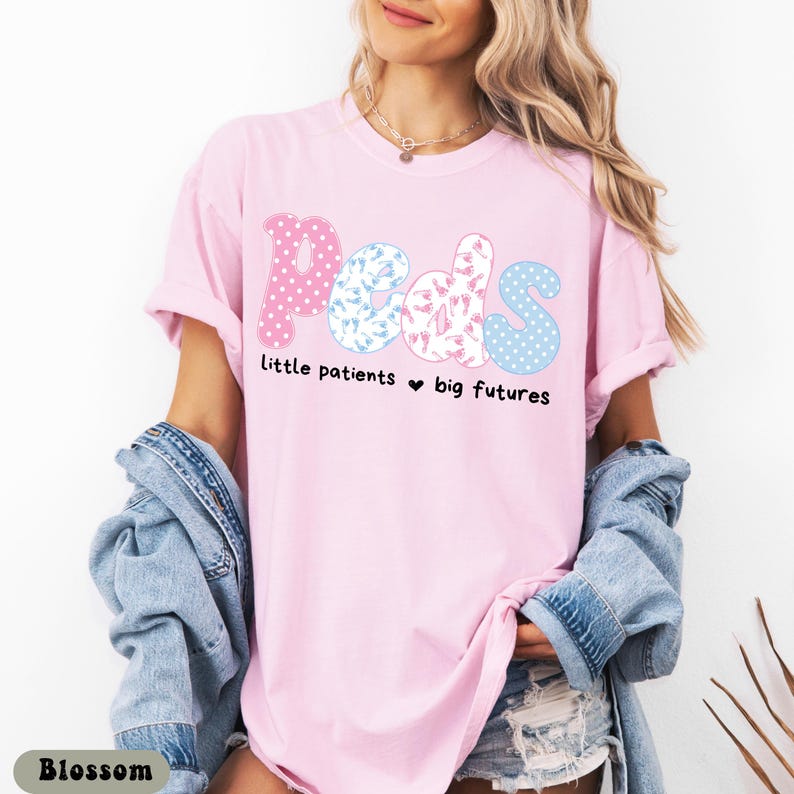 Peds Nurse Shirt Little Patients Big Futures, Pediatric Nurse Shirt, Peds Nurse Gift, Pediatric Nurse Gift, Future Pediatric Crew Shirt. image 6