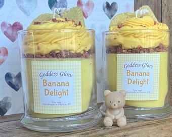 Banana dessert candle