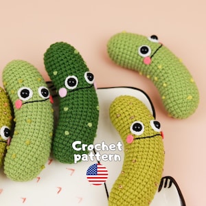 Mönster för virkad pickle | Amigurumi i C-form | Nybörjarvänlig PDF