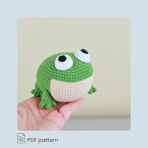 Frog Crochet Pattern | Round Amigurumi "Pogy" | Beginner Quick PDF
