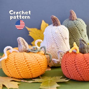 Pumpkin Crochet Pattern | 2 Shapes: Round and Pear | Fall & Halloween PDF