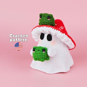 Modèle de crochet fantôme champignon | Grenouille amigurumi + Amigot pomme de terre | PDF