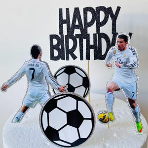Ronaldo Soccer Cake Toppers, Real Madrid Futbol
