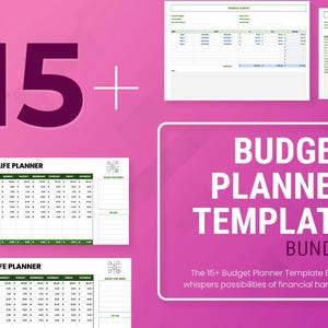 15+ Budget Planner Templates Excel & Google Sheets | Printable, Editable Budget Trackers | Monthly, Weekly, Family and More | Excel Template