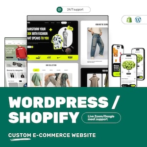 Diseño de sitio web Shopify o WordPress / Tienda en línea personalizada + Integración de pagos + SEO / Sitio web de comercio electrónico Shopify, Sitio web de comercio electrónico