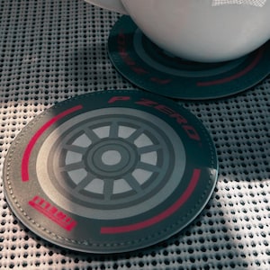 F1-Inspired Racing Tire Coaster  Set | Choose Your Color | Formula 1 Fan Gift | Car Lover Drink Coaster | Motorsport Decor