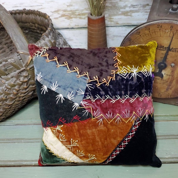 Crazy Quilt Pillows Etsy
